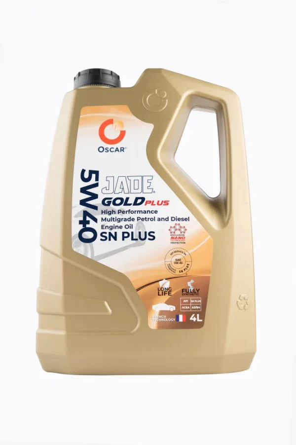 Oscar Jade Gold Plus SAE 5W40 API SN PLUS, SN/CF, ACEA A3/B4 Fully   زیت محرك لسیارات البنزین Synthetic